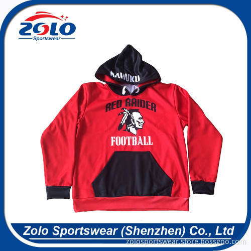 Factory latest style sublimation printing oem hockey hoodie